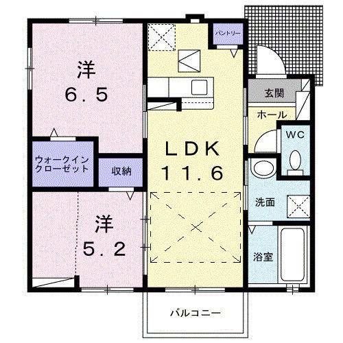 相模鉄道本線 相模大塚駅 徒歩9分 1階建 新築(2LDK)の間取り写真