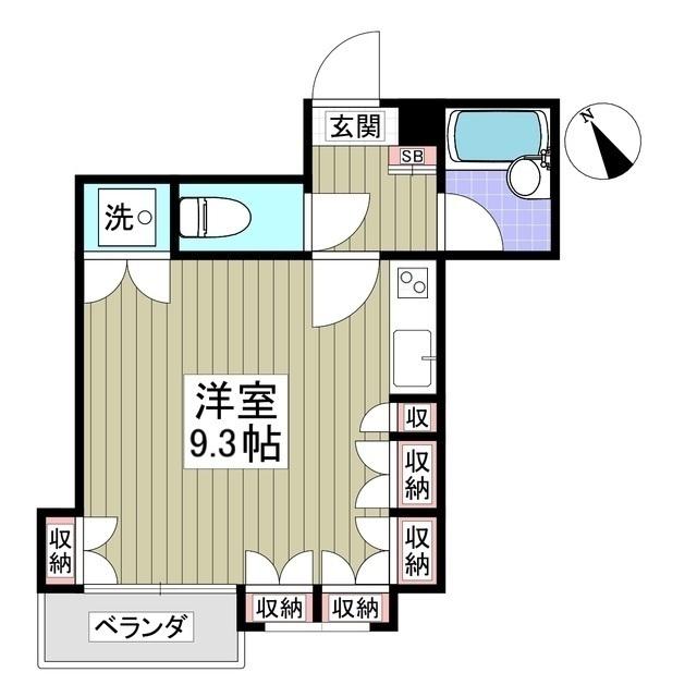 竹林マンションⅠ(ワンルーム/3階)の間取り写真