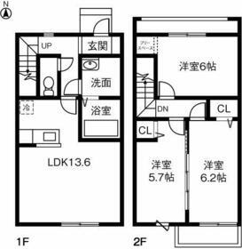 メゾネット竹鼻(3LDK)の間取り写真