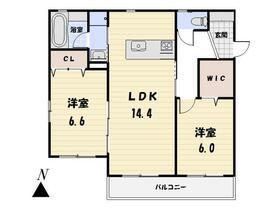 GRAND MAISON MYRICA(2LDK/3階)の間取り写真