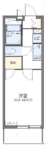 レオパレスサンヴィレッジ(1K/1階)の間取り写真