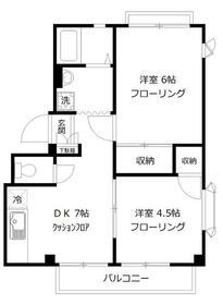 グリーンハイツⅠ(2DK/3階)の間取り写真