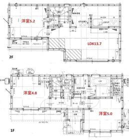 日暮里舎人ライナー 谷在家駅 徒歩23分 2階建 築2年(3LDK)の間取り写真