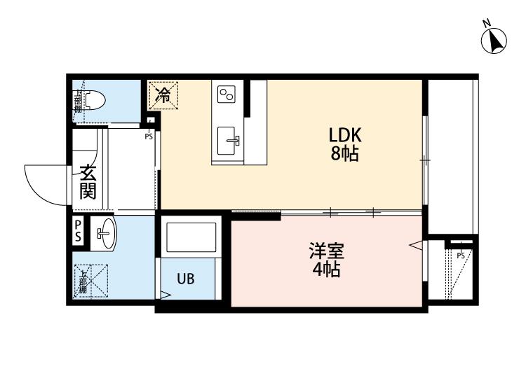 ROBOT HOME 西大宮Ⅳ(1LDK/2階)の間取り写真