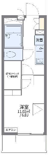 レオパレス浜風(1K/3階)の間取り写真