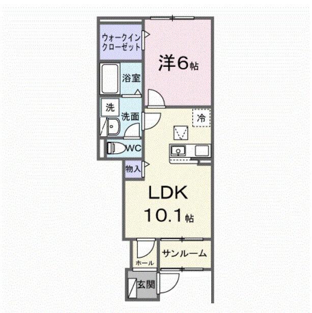 REGALEIRA レガレイラ(1LDK/1階)の間取り写真