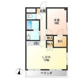 ロイヤルズマンション戸祭(1LDK/3階)の間取り写真