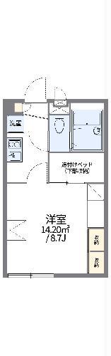 レオパレスプラチナ(1K/1階)の間取り写真