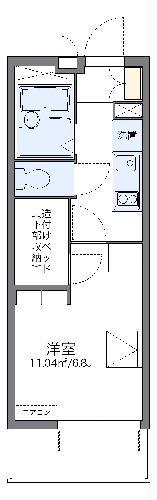 レオパレスウィステリア2(1K/3階)の間取り写真
