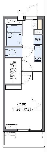 レオパレスNEEDS(1K/2階)の間取り写真