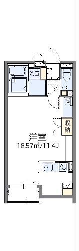 レオネクストストリームシャイン(ワンルーム/2階)の間取り写真