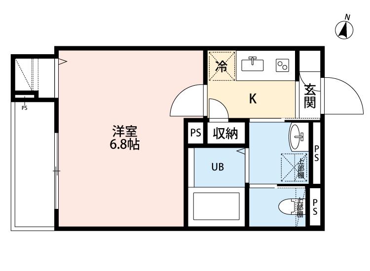 ROBOT HOME 西都賀Ⅱ(1K/1階)の間取り写真