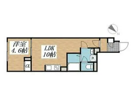 CREAL文京千石Ⅱ(1LDK/3階)の間取り写真