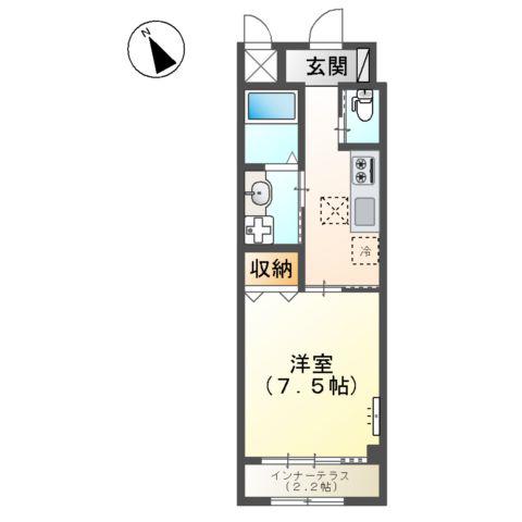 土浦市中村南 店舗アパート工事(1K/1階)の間取り写真