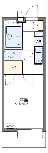 レオパレス ルーチェマーレ(1K/4階)の間取り写真