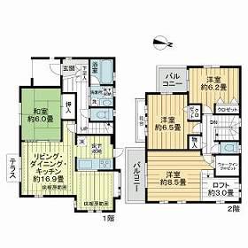 高崎線 上尾駅 徒歩38分 2階建 築19年(4LDK)の間取り写真