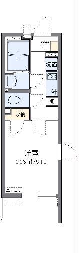 クレイノマーレ蕨Ⅱ(1K/3階)の間取り写真