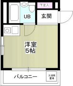 レジデンスVIP(ワンルーム/2階)の間取り写真