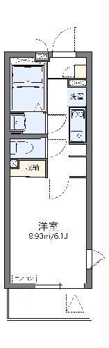 レオネクストブルーリッジⅡ(1K/1階)の間取り写真
