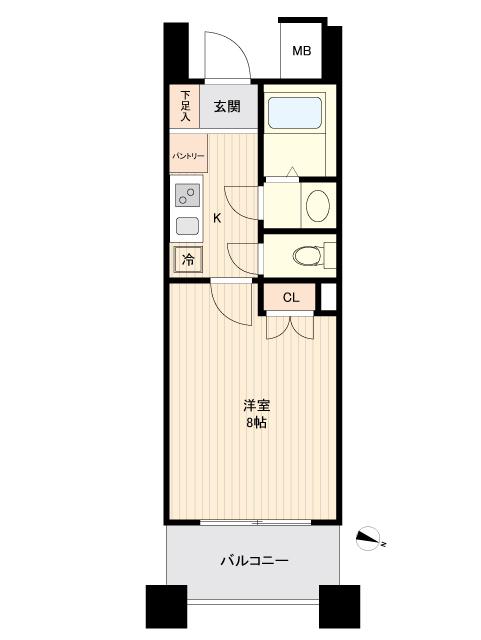 ドゥーエ板橋(1K/7階)の間取り写真