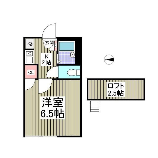リブレス草加Ⅴ(1K/1階)の間取り写真