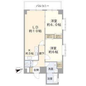 SPRINGCOURT(2LDK/3階)の間取り写真