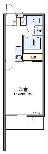 レオネクストポラリスⅠ(1K/1階)の間取り写真
