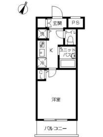 スカイコート文京白山第5(1K/4階)の間取り写真