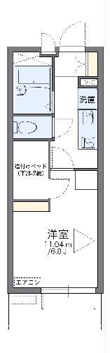 レオパレス平安(1K/3階)の間取り写真