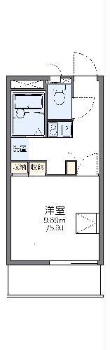 レオパレスウイング城南(1K/3階)の間取り写真