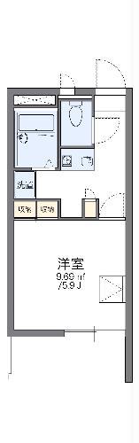 レオパレスシェル都Ⅱ(1K/3階)の間取り写真