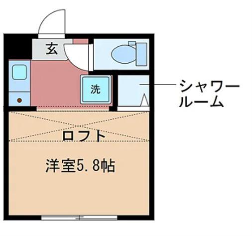 REAL BLOSSOMⅡ(1K/1階)の間取り写真