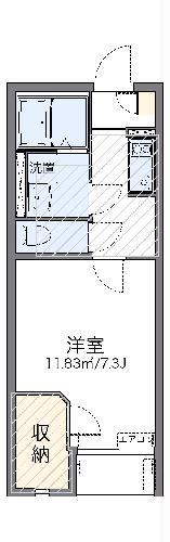 レオネクストロゼ(1K/1階)の間取り写真