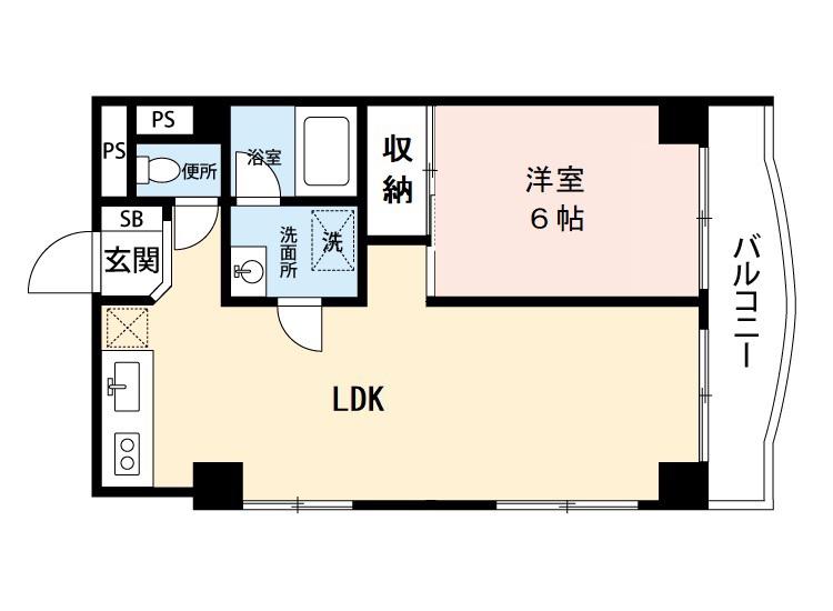 トーワピア戸祭(1LDK/3階)の間取り写真