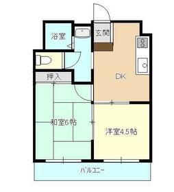 GLUCK グリュック(2DK/2階)の間取り写真