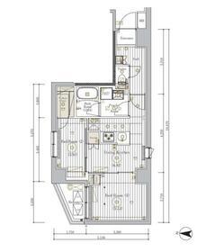 ミライズ錦糸町マーロ(2DK/3階)の間取り写真