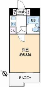 ライオンズマンション金沢八景第8(1K/2階)の間取り写真