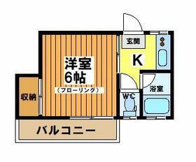 コーポ高橋(1K/1階)の間取り写真