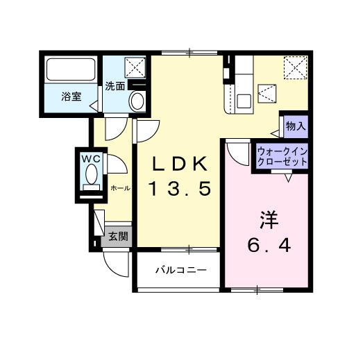 ユーステス鎌倉(1LDK/1階)の間取り写真