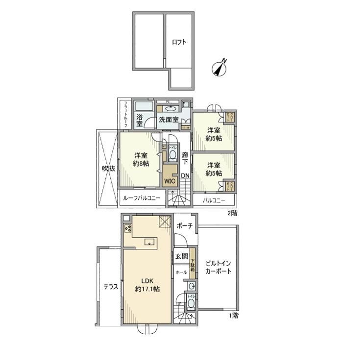 東急東横線 都立大学駅 徒歩12分 2階建 築9年