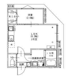 KEIAI RESIDENCE 北習志野Ⅱ(1LDK/3階)の間取り写真