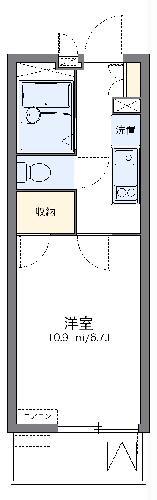 レオパレスパタータⅢ(1K/3階)の間取り写真