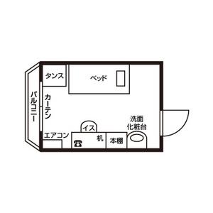 ドーミー赤池(ワンルーム/4階)の間取り写真