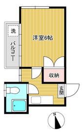 桃井ハイツ(1K/2階)の間取り写真