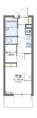 レオパレスアメニティ名古屋(1K/1階)の間取り写真