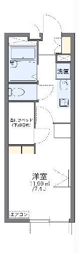 レオパレスタウンコートⅢ(1K/1階)の間取り写真