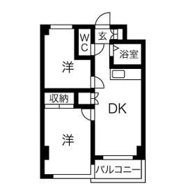 ジュエリー杉並&2階(2DK/2階)の間取り写真