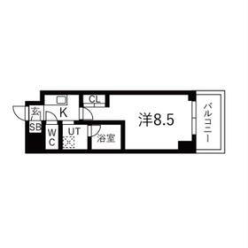 K RESIDENCE蒲田(1K/4階)の間取り写真