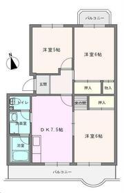 シャトーブラン村田1(3DK/3階)の間取り写真