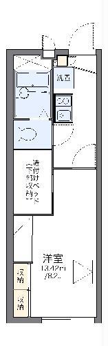 レオパレスJIN(1K/1階)の間取り写真